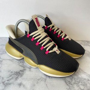 Puma Hybrid Mode XT Running Sneakers Shoes Womens Size 7 Black Gold